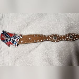 Nocona genuine cowhide rhinestone belt